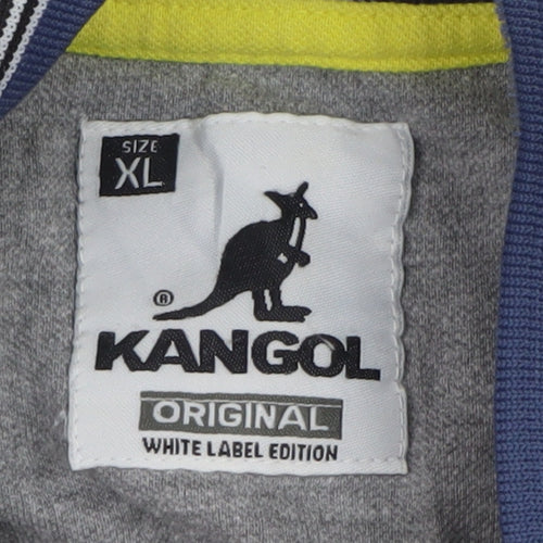 Kangol Men's Grey XL Collared Short Sleeve Cotton Polo Shirt