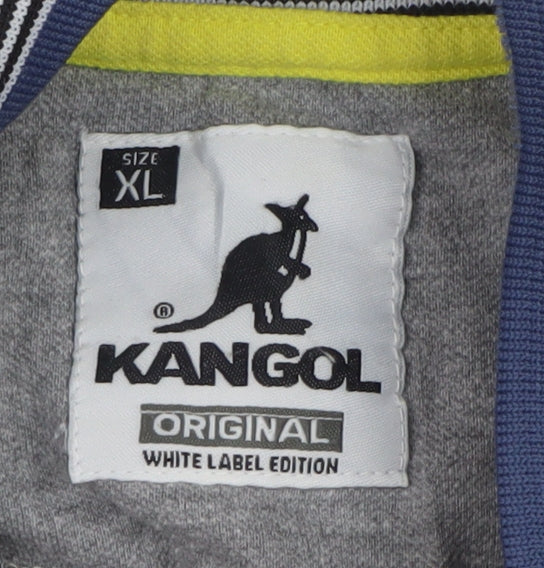 Kangol Men's Grey XL Collared Short Sleeve Cotton Polo Shirt