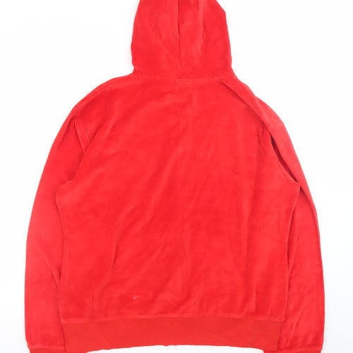 Boogy London Womens Red Full Zip Hoodie 4XL Polyester Cotton Blend