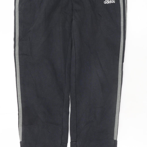 Adidas Men's Black XS Jogger Trousers with Stripe Detail
