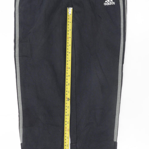Adidas Men's Black XS Jogger Trousers with Stripe Detail