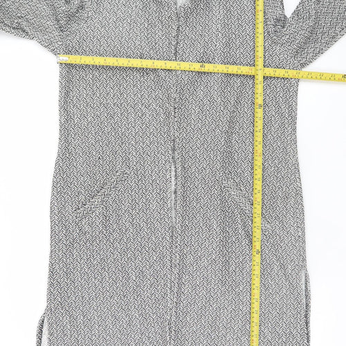 River Island Womens Grey Long Knit Coatigan Size 12 Classic Style