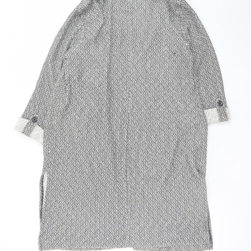 River Island Womens Grey Long Knit Coatigan Size 12 Classic Style