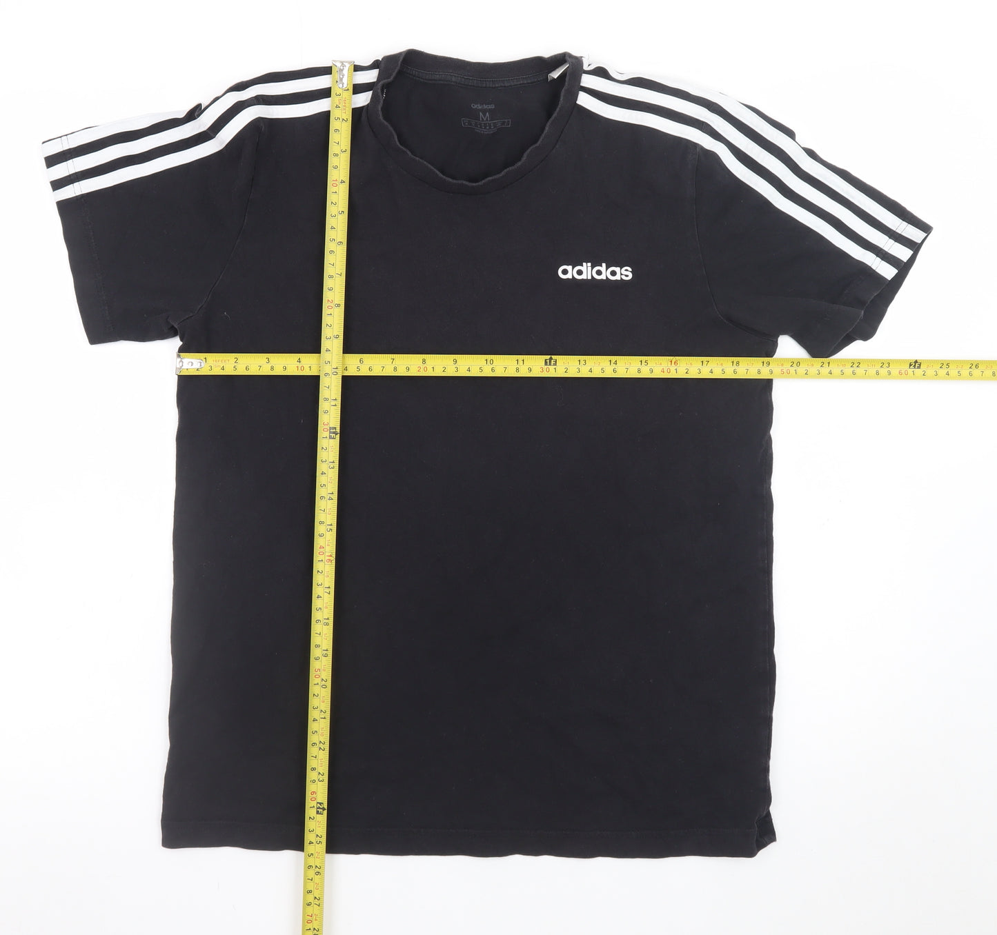 Adidas Men's Black Cotton Crew Neck Short Sleeve T-Shirt M