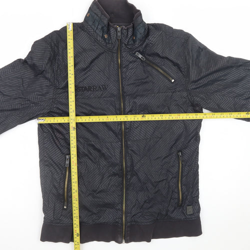 G-Star Men’s Black L Bomber Jacket Polyamide Zip-Up Urban Style