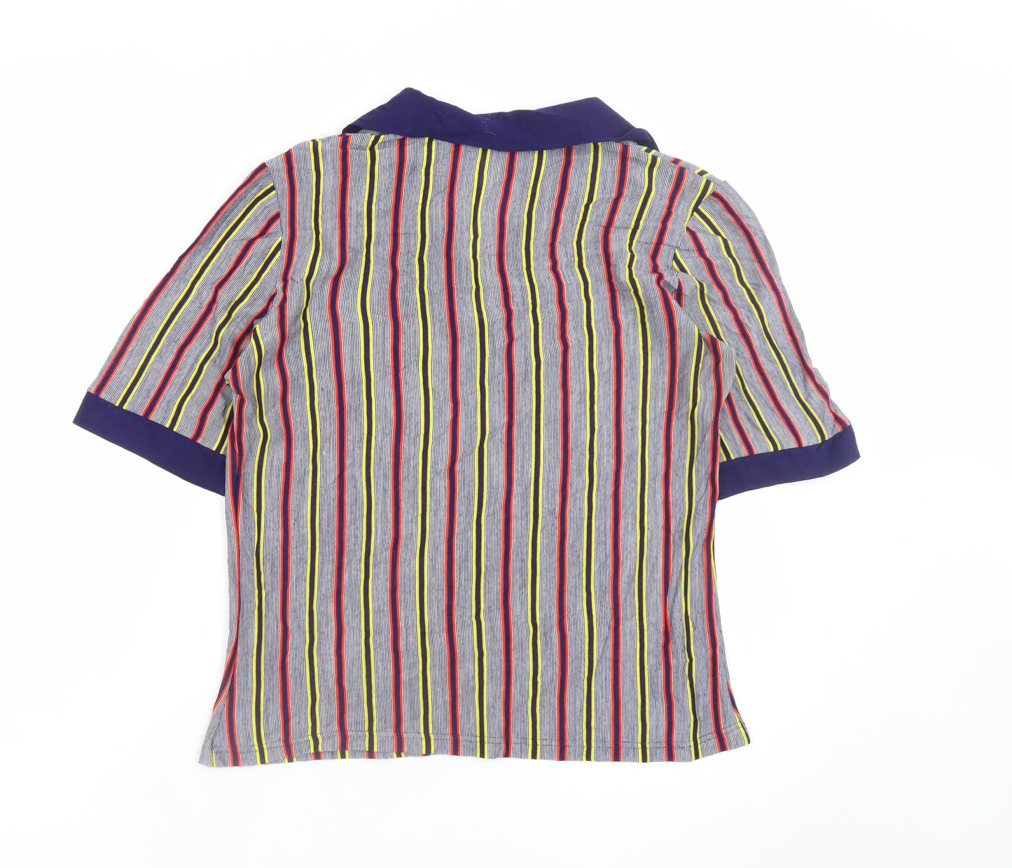 Marks and Spencer Women’s Multicoloured Striped Collared Blouse Size 16