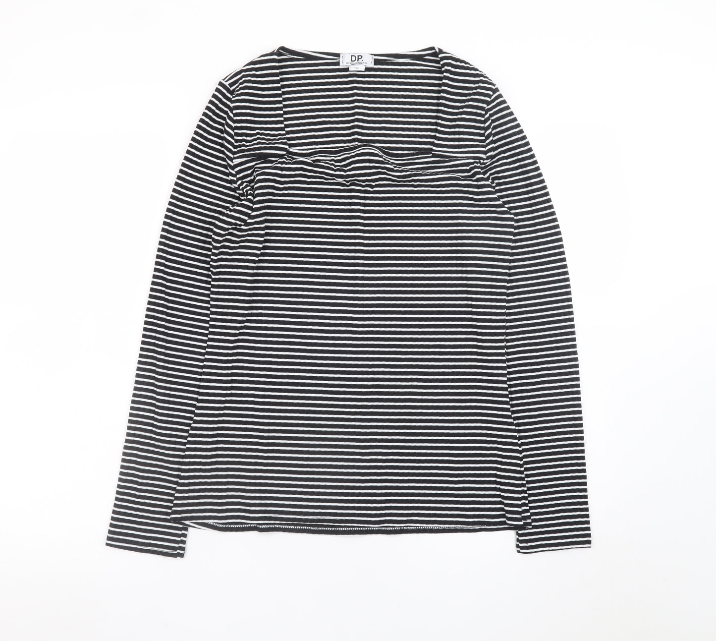 Dorothy Perkins Women’s Black Striped Long Sleeve Jersey Top Size L