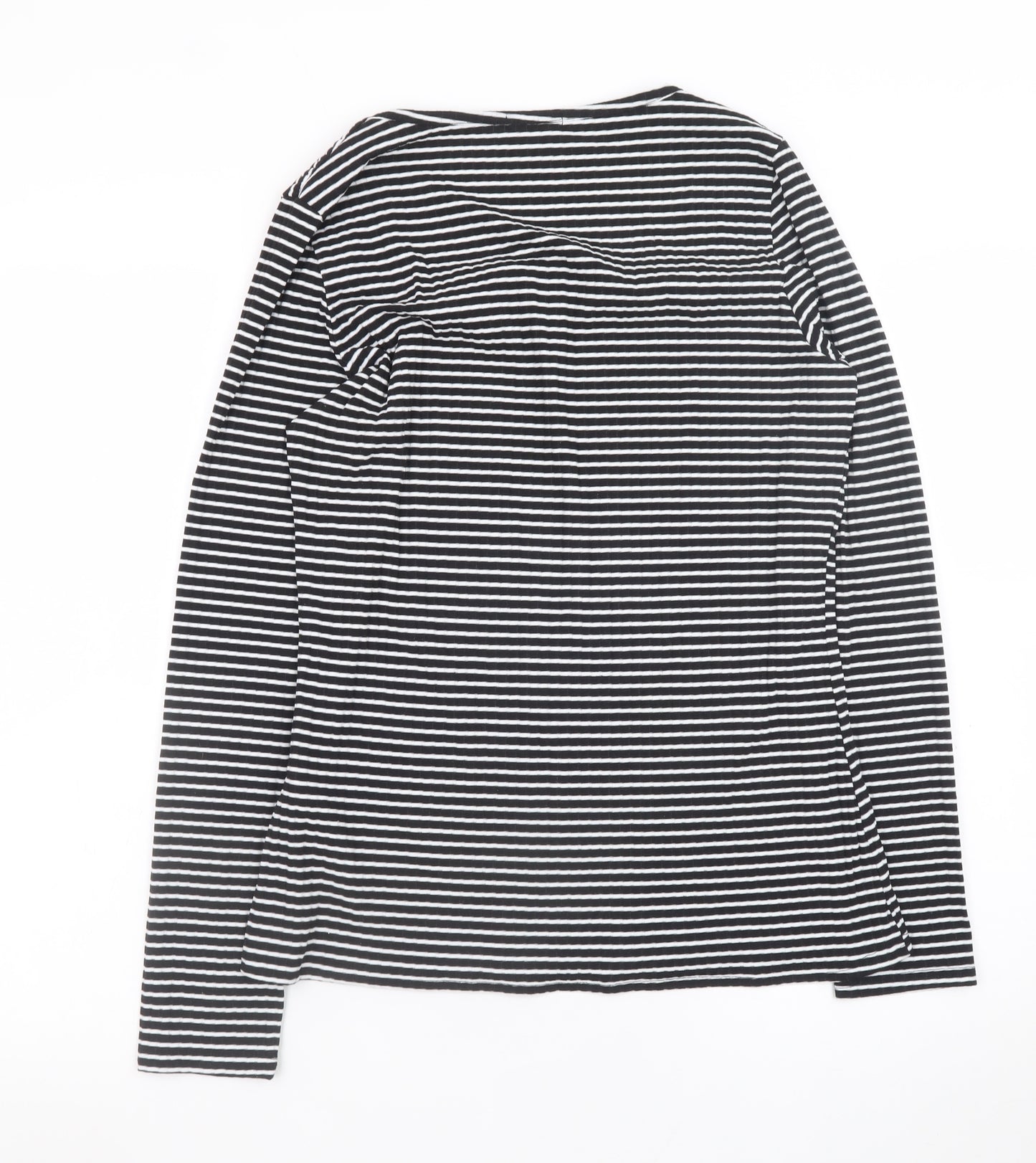 Dorothy Perkins Women’s Black Striped Long Sleeve Jersey Top Size L