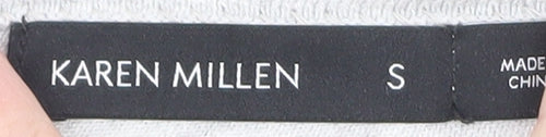 Karen Millen Women’s Grey One Shoulder Long Sleeve T-Shirt Size S