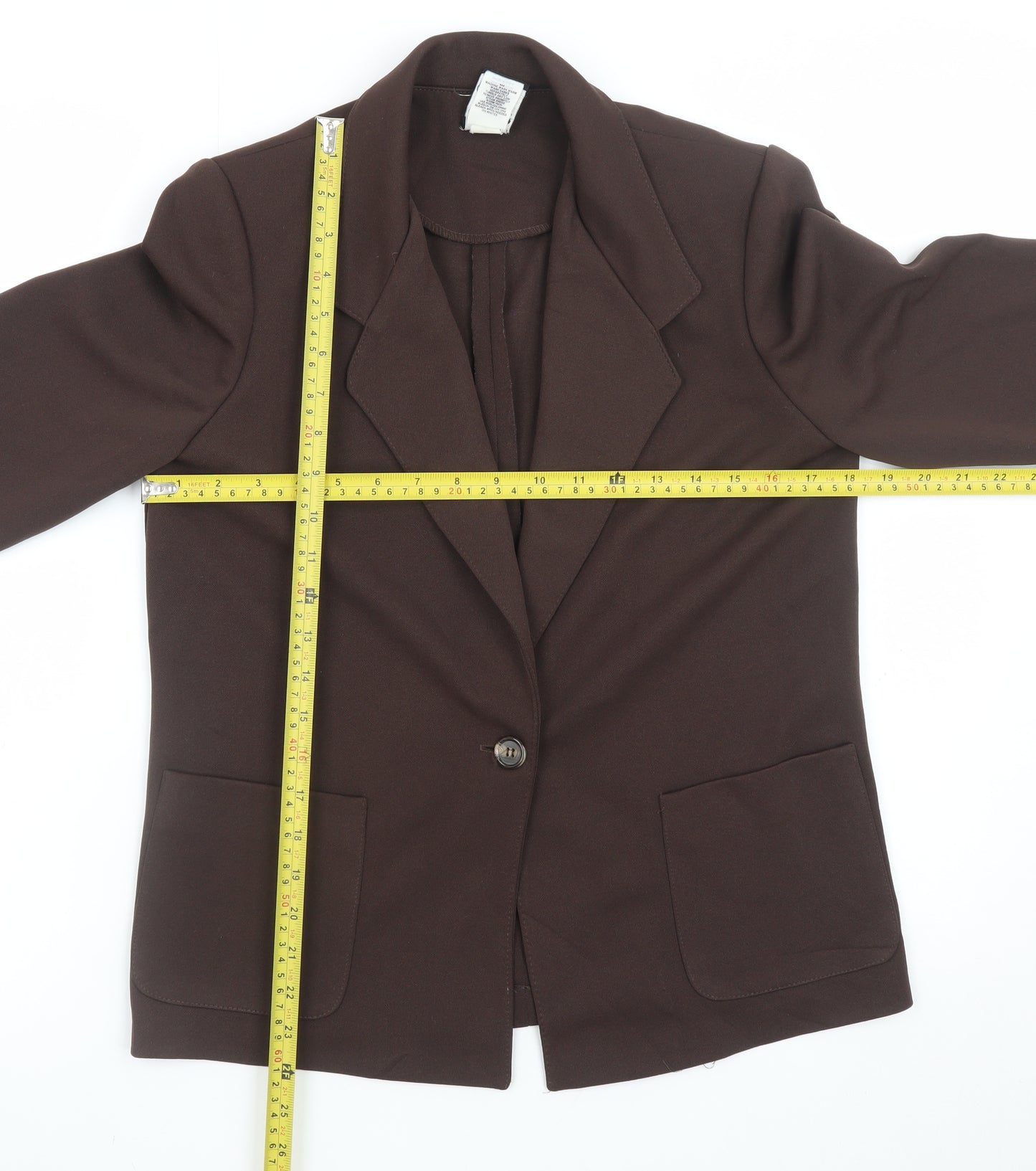 The Petite Concept by Devon Women's Brown Size 8 Single-Breasted Blazer