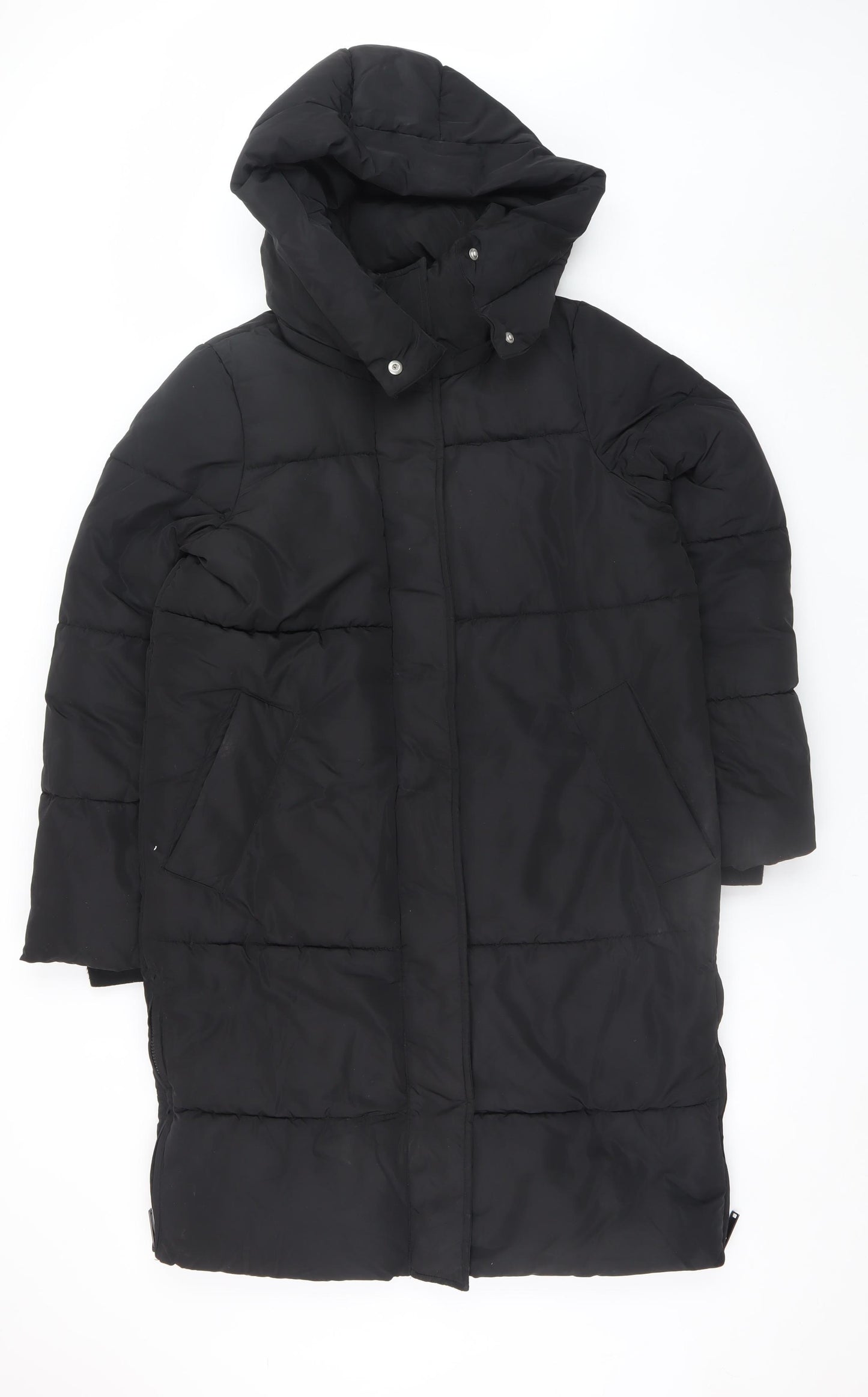 Very Women’s Black Long Hooded Puffer Coat Size 10