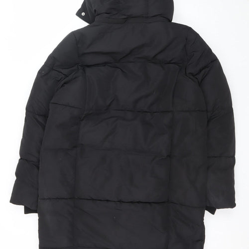 Very Women’s Black Long Hooded Puffer Coat Size 10