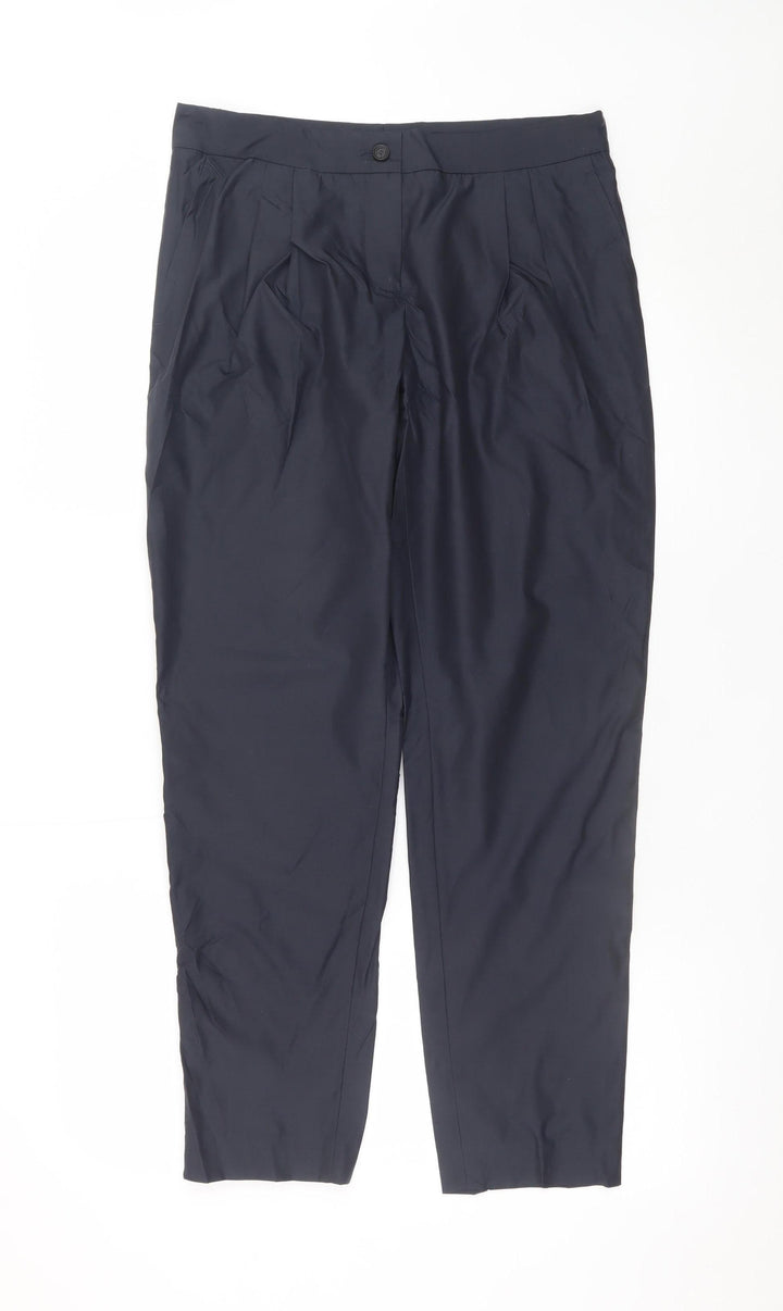 Burberry Men's Blue Slim Fit Pleated Dress Pants M