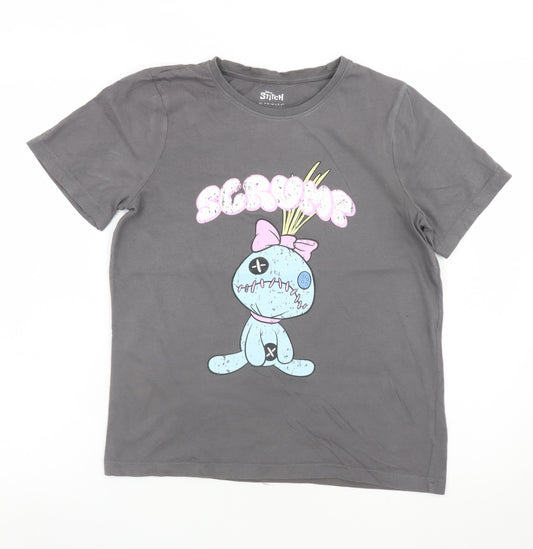 Disney Stitch Girls Grey Scrump Graphic T-Shirt 14-15 Years Primark