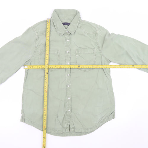 Marks and Spencer Women’s Green Lyocell Button-Up Shirt Size 12
