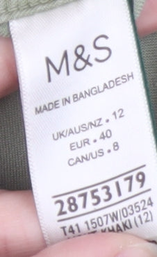 Marks and Spencer Women’s Green Lyocell Button-Up Shirt Size 12