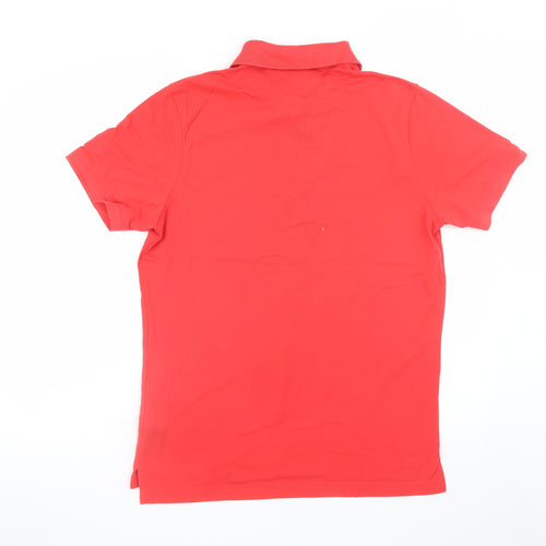 Tommy Hilfiger Men’s Red Slim Fit Polo Shirt Size L Cotton