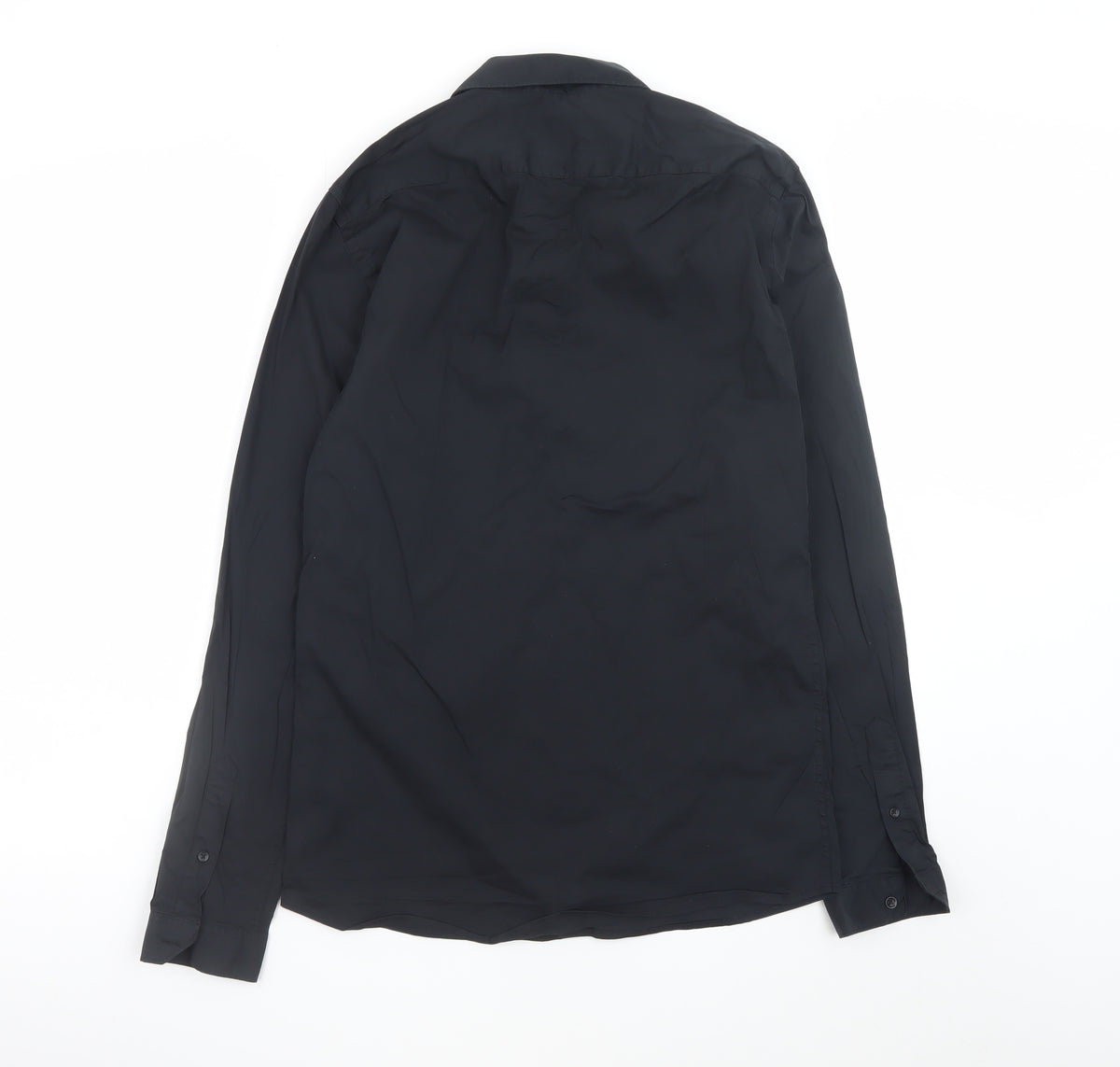 Zara Men's Black Super Slim Fit Formal Dress Shirt Medium