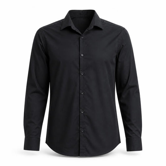 Zara Men's Black Super Slim Fit Formal Dress Shirt Medium
