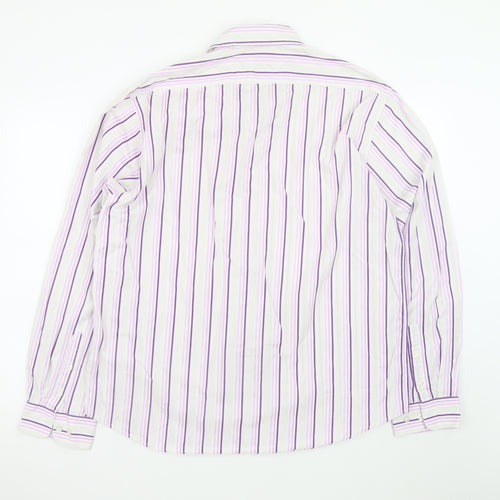 Henri Lloyd Men's Multicoloured Striped Cotton XL Casual Fit Long Sleeve Dress Shirt
