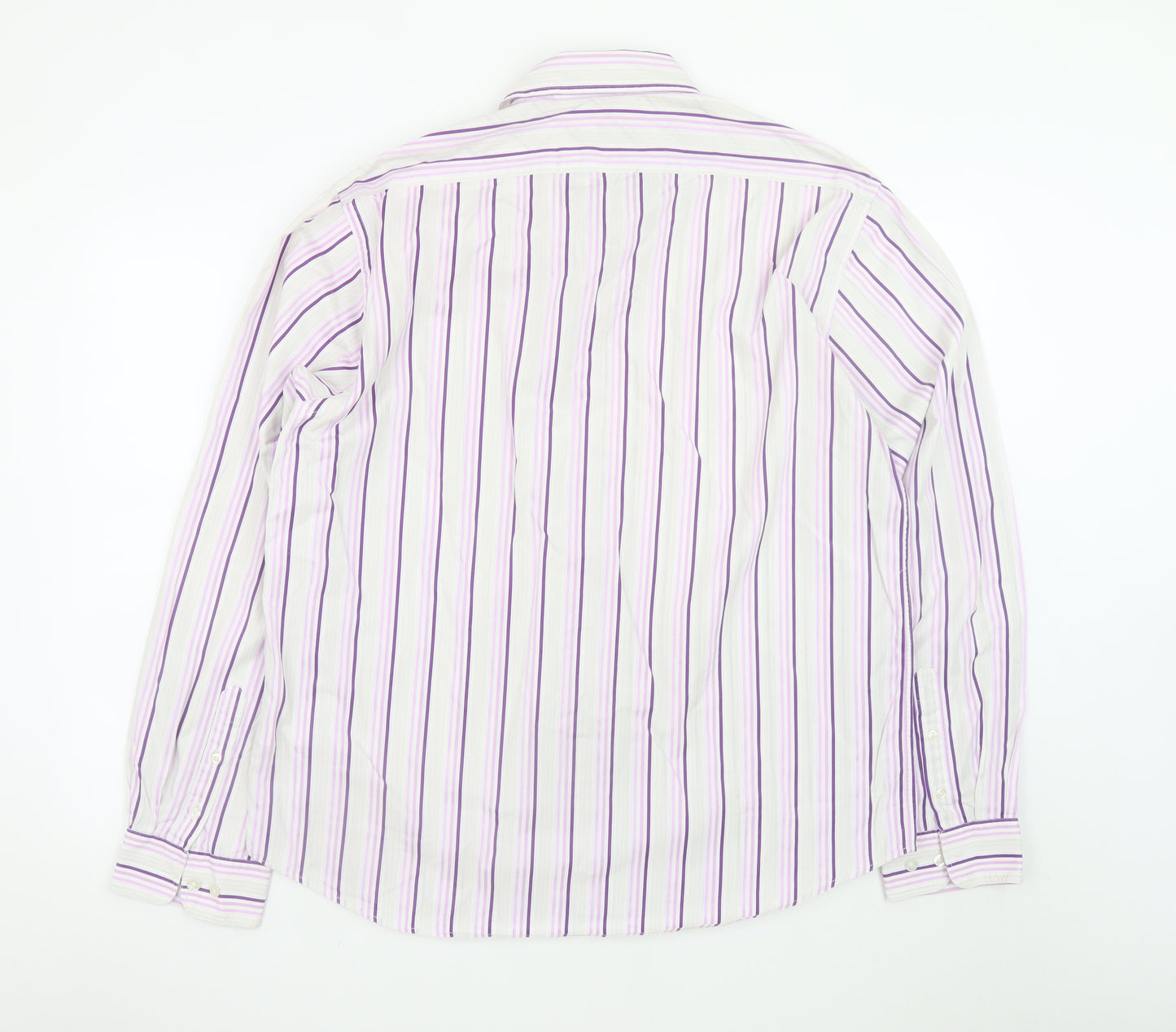 Henri Lloyd Men's Multicoloured Striped Cotton XL Casual Fit Long Sleeve Dress Shirt