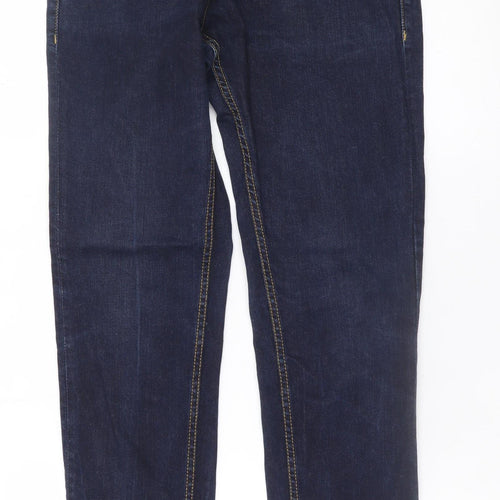 Zara Women Blue Straight Denim Jeans Size 14 Regular Fit