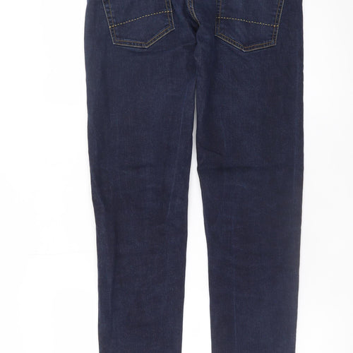 Zara Women Blue Straight Denim Jeans Size 14 Regular Fit
