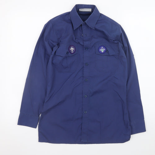 Rock and River Boys Blue Long Sleeve Button-Up Shirt 13-14 Years Scouts Uniform