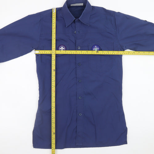 Rock and River Boys Blue Long Sleeve Button-Up Shirt 13-14 Years Scouts Uniform