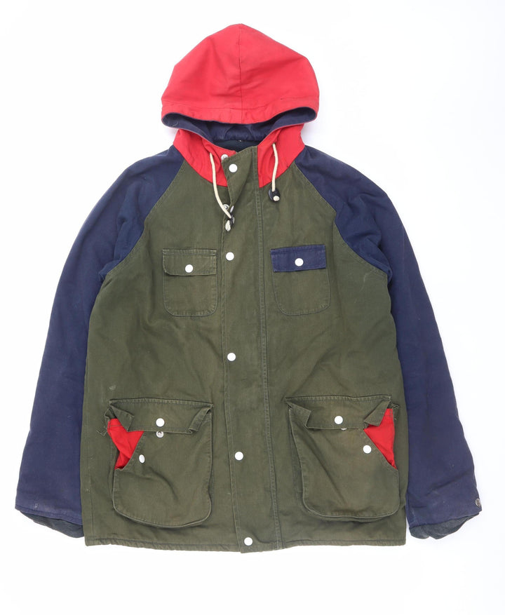 Lazy Oaf Men’s Multicoloured Cotton Hooded Parka Jacket L