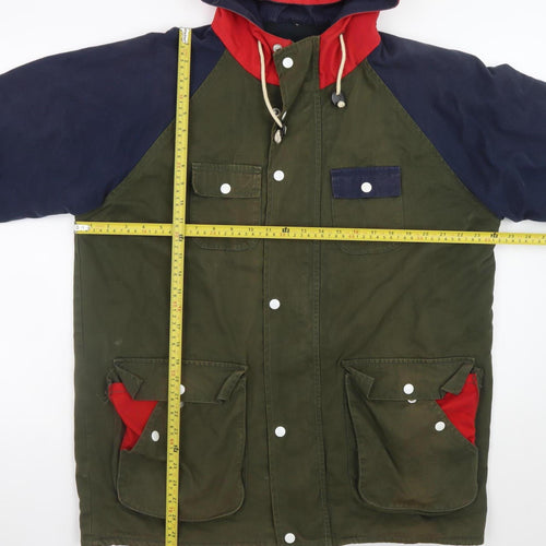 Lazy Oaf Men’s Multicoloured Cotton Hooded Parka Jacket L