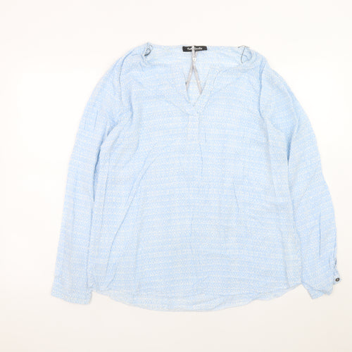 Betty Barclay Women Blue Viscose Tunic Blouse Size 16