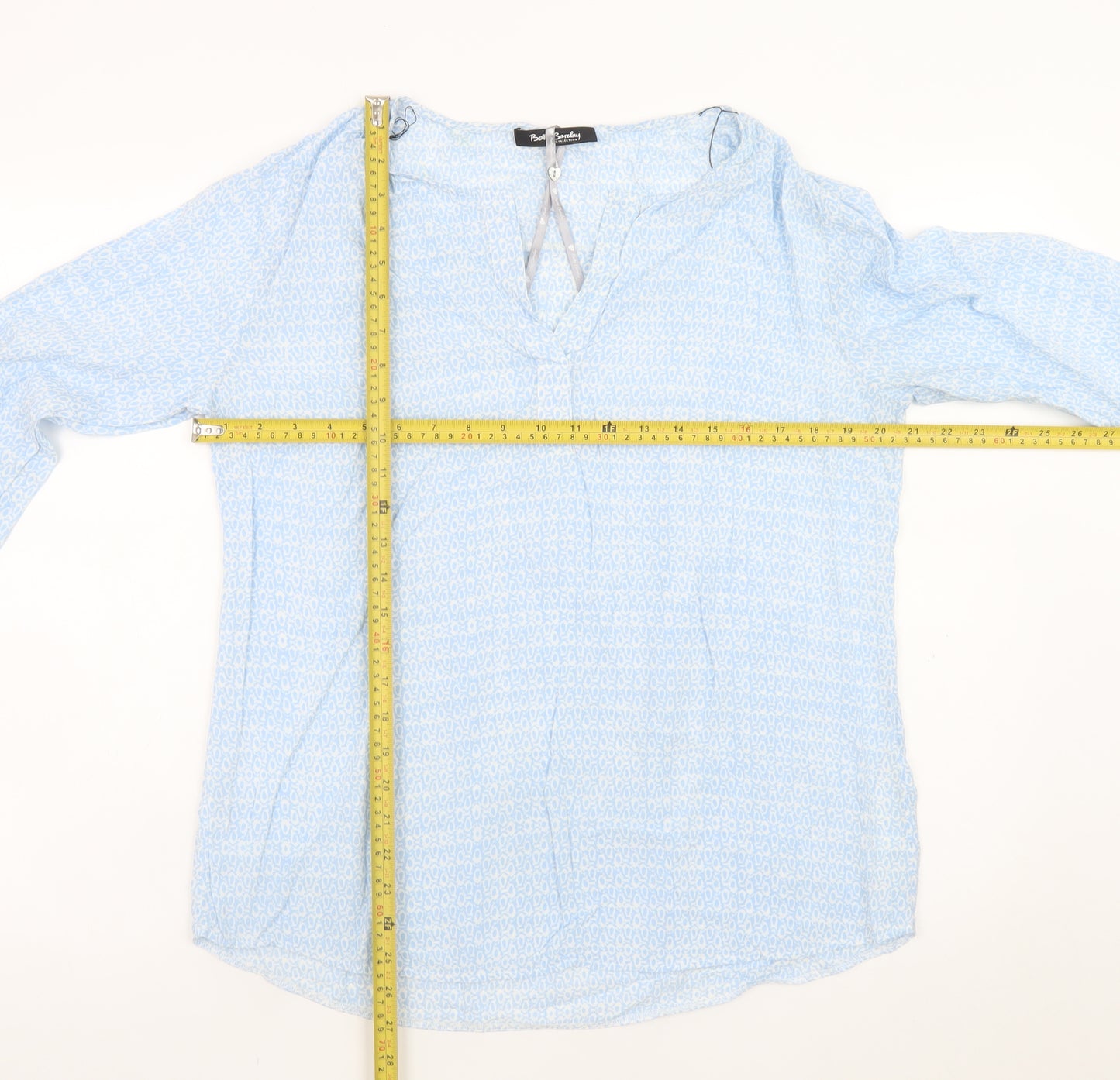 Betty Barclay Women Blue Viscose Tunic Blouse Size 16