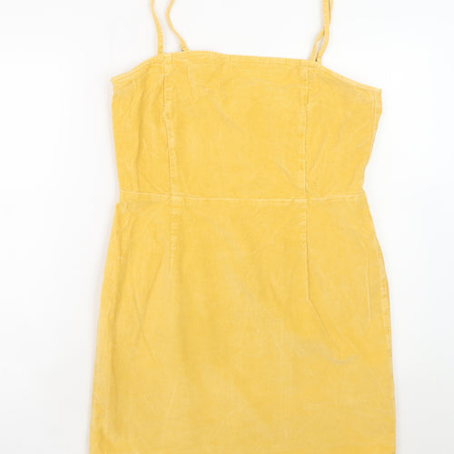ASOS Women’s Yellow Corduroy Bodycon Dress UK 14