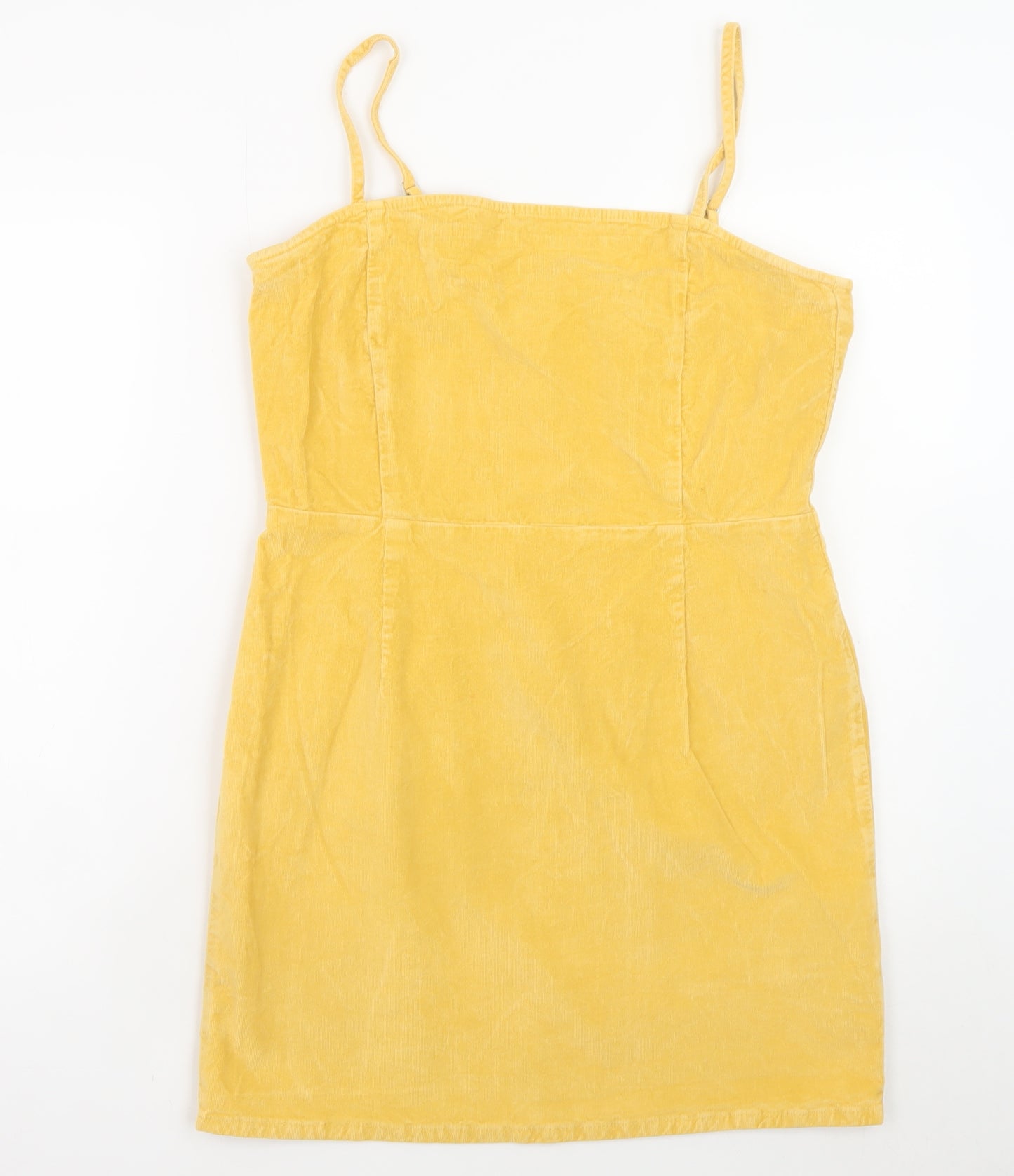 ASOS Women’s Yellow Corduroy Bodycon Dress UK 14