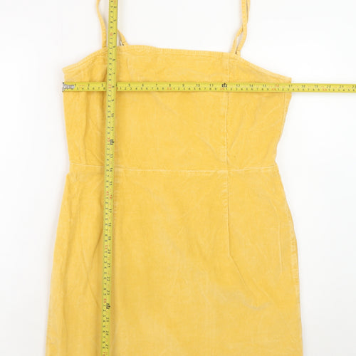 ASOS Women’s Yellow Corduroy Bodycon Dress UK 14
