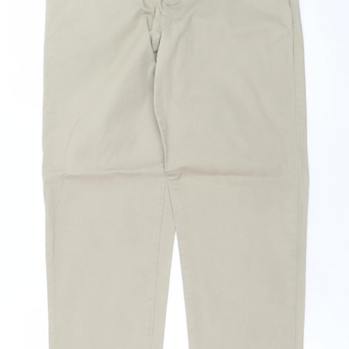 Denim Co Men's Beige Chino Straight Stretch Trousers W30 L30