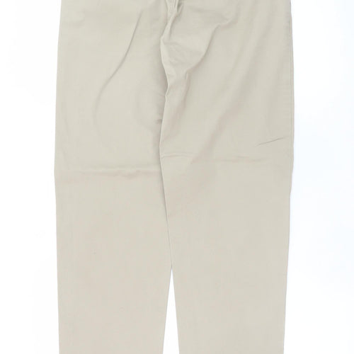 Denim Co Men's Beige Chino Straight Stretch Trousers W30 L30