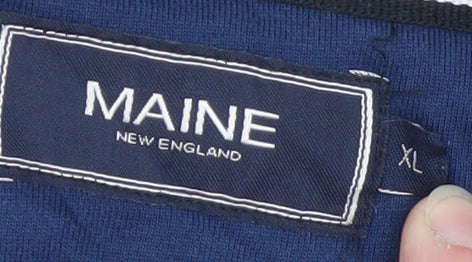 Maine New England Men's Grey XL Colourblock Short Sleeve Polo Shirt