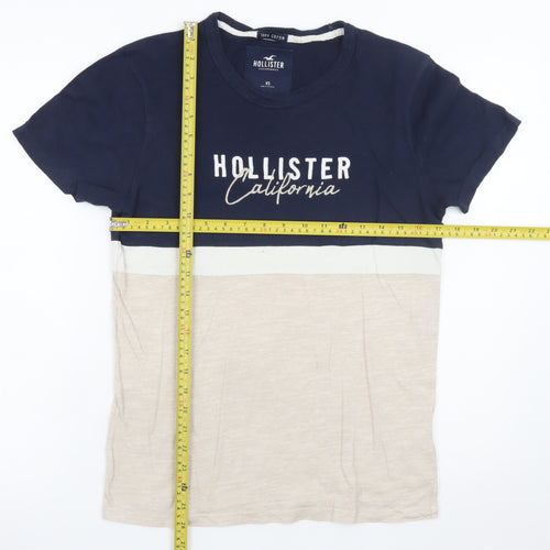 Hollister Men’s Multicoloured Colourblock Logo T-Shirt XS