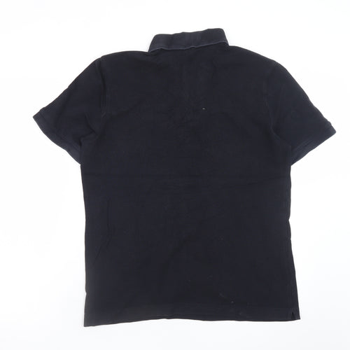Hugo Boss Men's Black Polo Shirt M Regular Fit Cotton