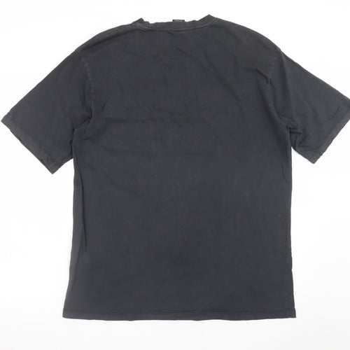 Zara Men's Black M Graphic Music T-Shirt 'Turn Up The Beat'