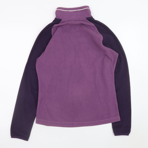 Craghoppers Women's Purple 1/2 Zip Fleece Sweatshirt UK 10