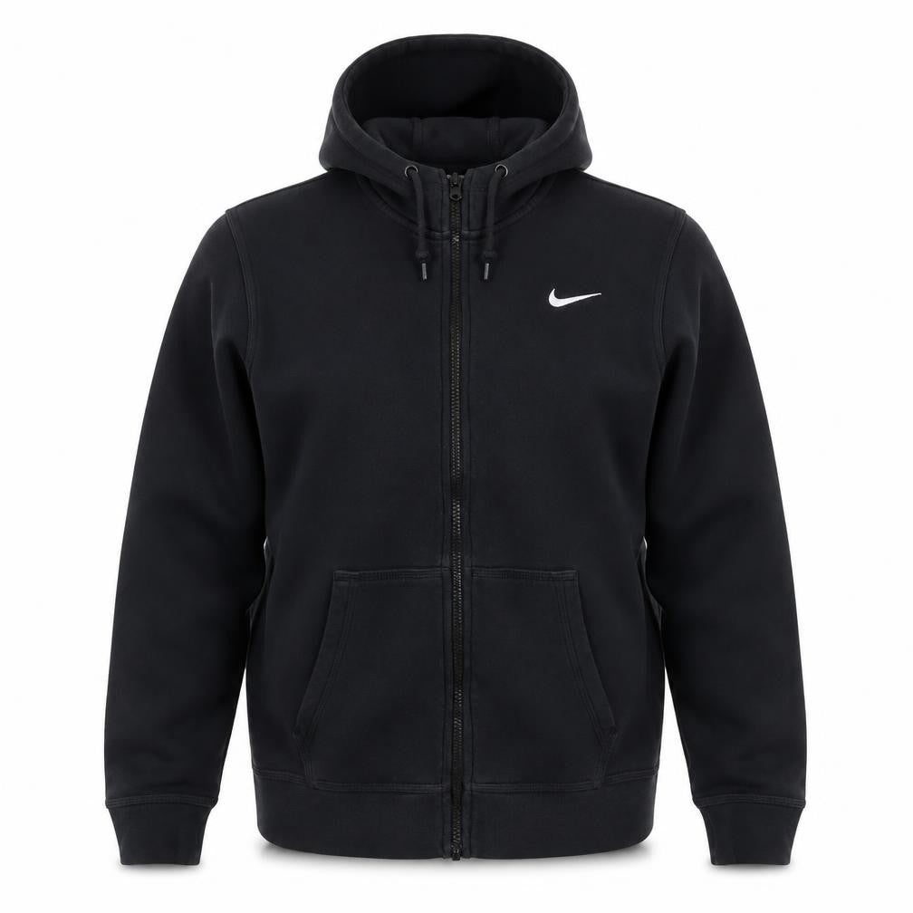 Nike Men's Black Full Zip Hoodie S Regular Fit Fleece