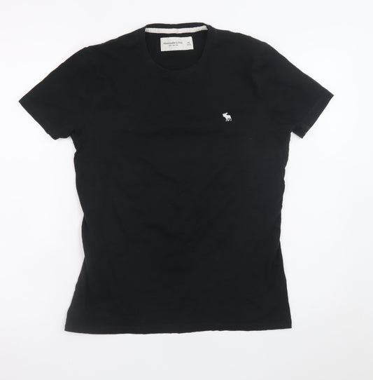 Abercrombie & Fitch Men's Black XS Crew Neck Cotton T-Shirt
