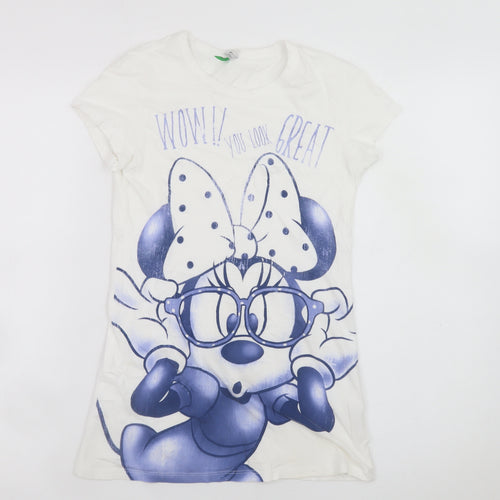 United Colors of Benetton Teens White Disney Graphic T-Shirt 2XL