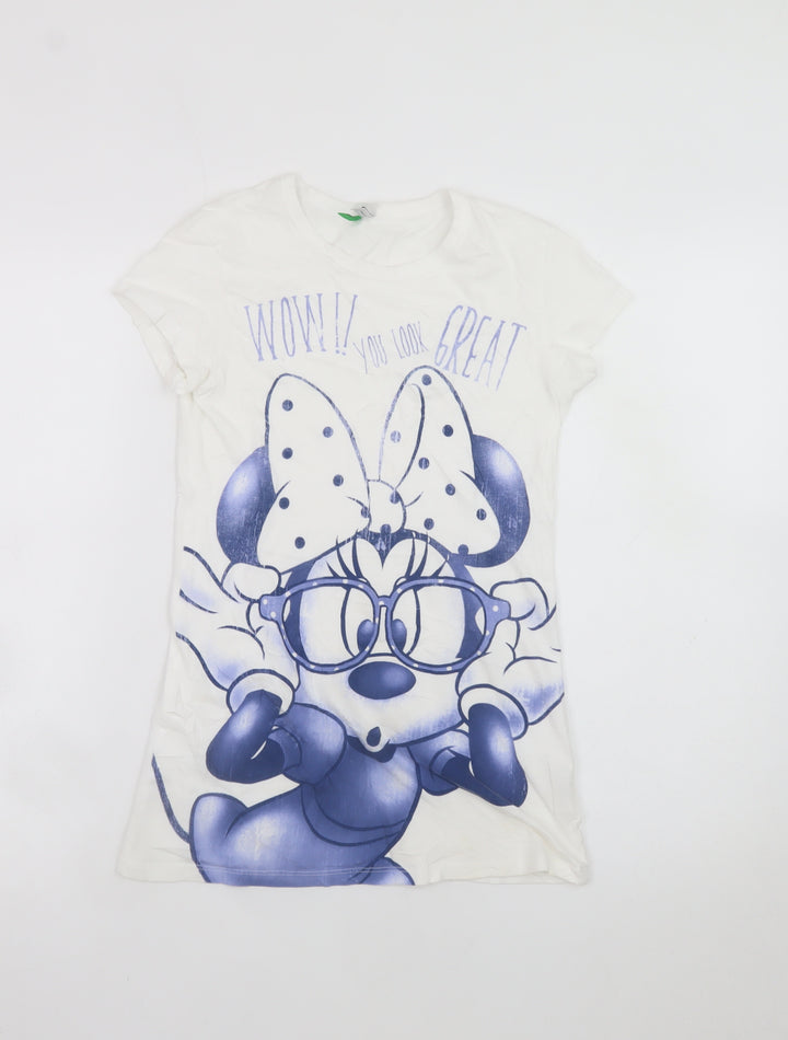 United Colors of Benetton Teens White Disney Graphic T-Shirt 2XL