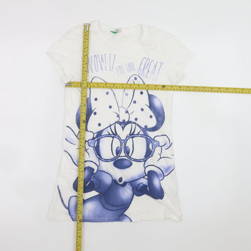 United Colors of Benetton Teens White Disney Graphic T-Shirt 2XL
