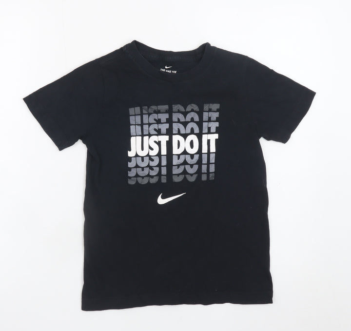 Nike Boys Black S Graphic 'Just Do It' Sports T-Shirt