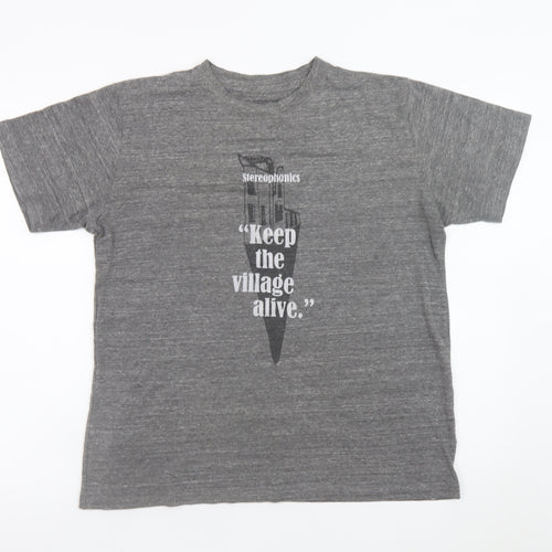 Stereophonics Men's Grey Graphic Print Band T-Shirt Size L
